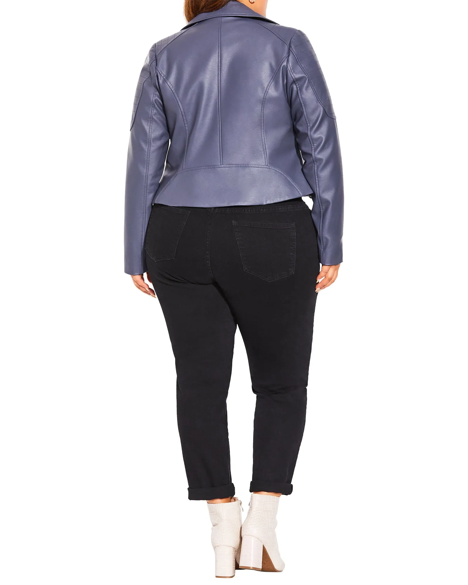 Ashley Moto Jacket | Charcoal Grey