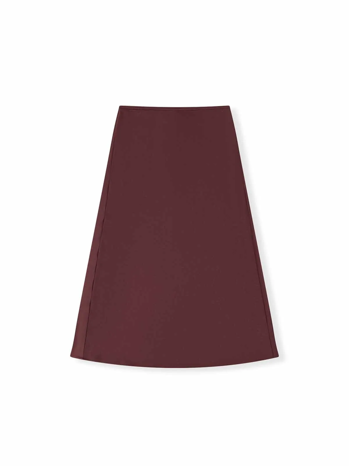 ASOBIO Mid-Rise Satin Maxi Skirt