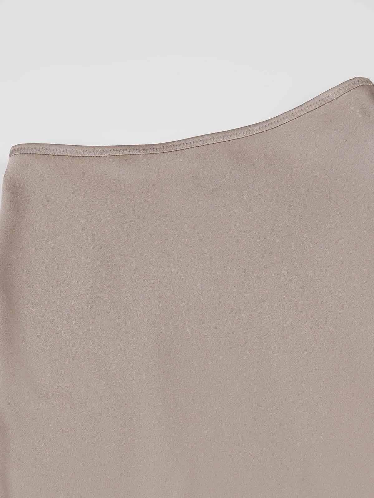 ASOBIO Mid-Rise Satin Maxi Skirt