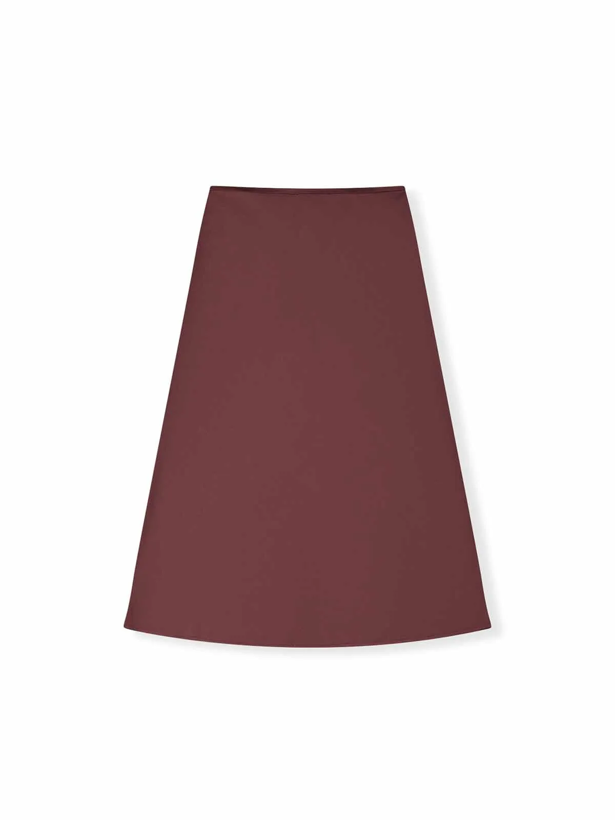 ASOBIO Mid-Rise Satin Maxi Skirt