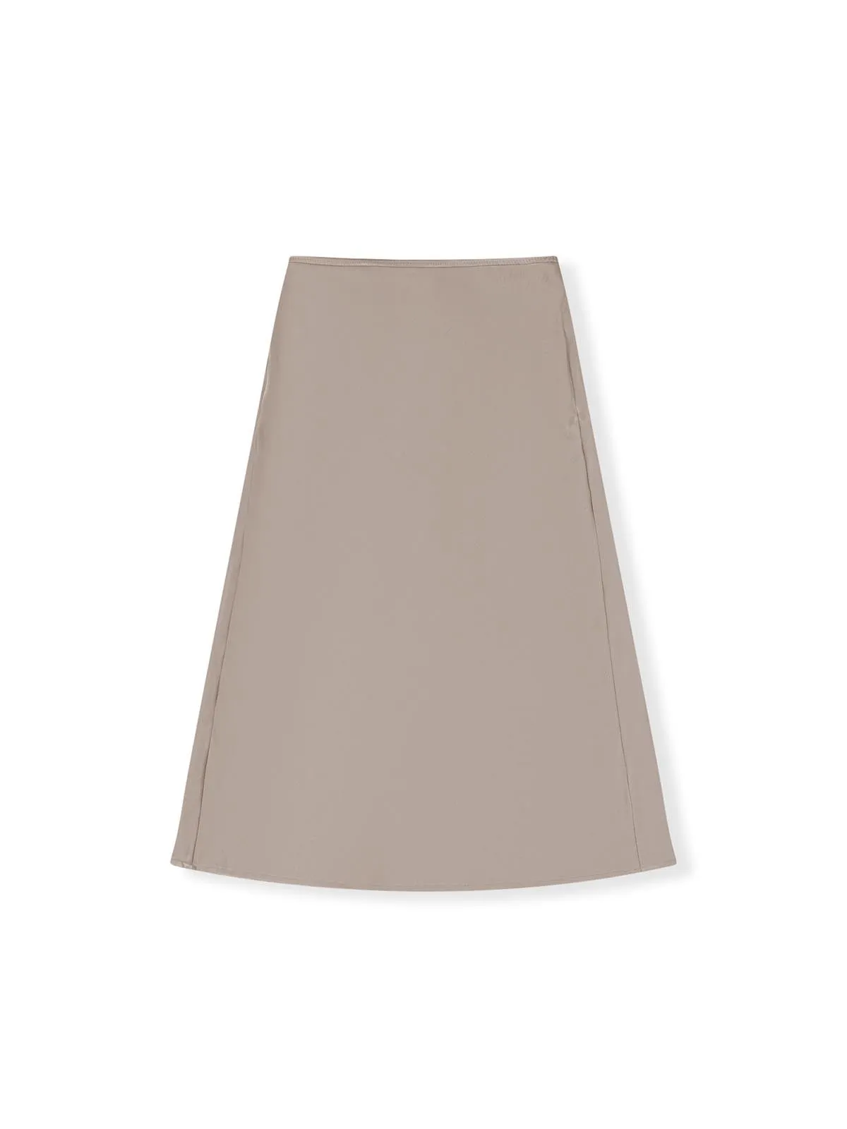 ASOBIO Mid-Rise Satin Maxi Skirt