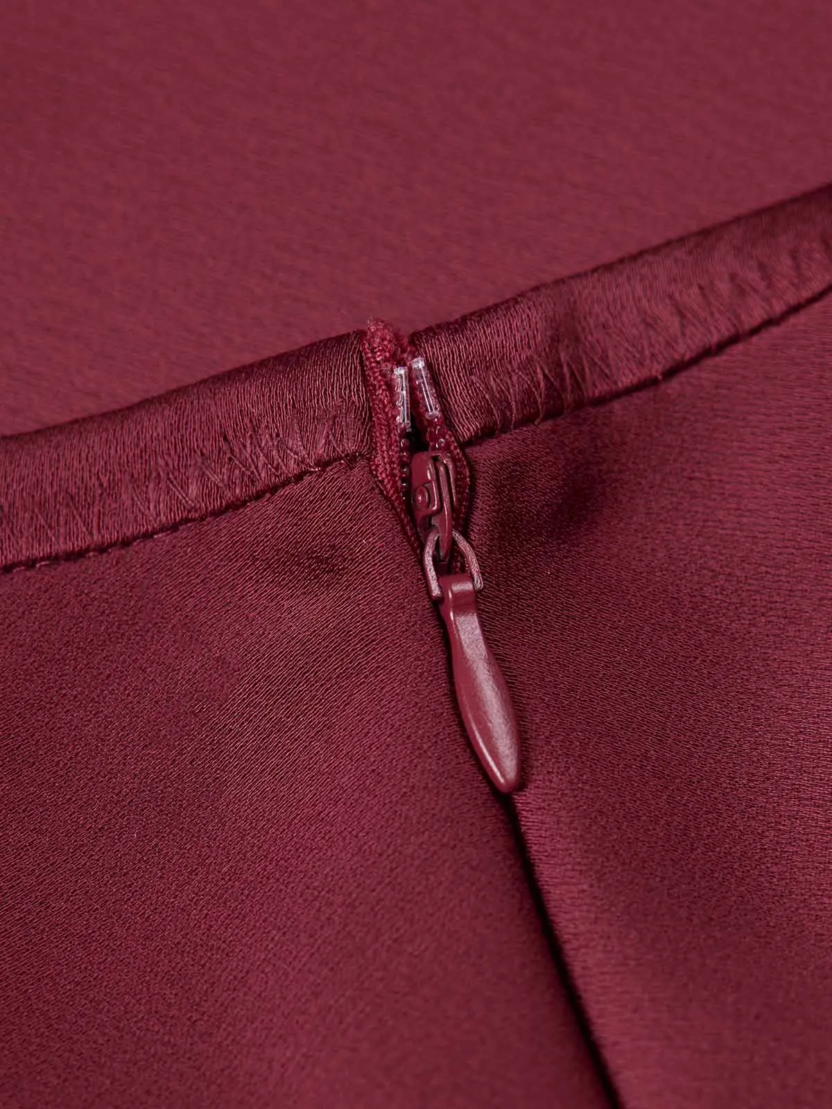 ASOBIO Mid-Rise Satin Maxi Skirt