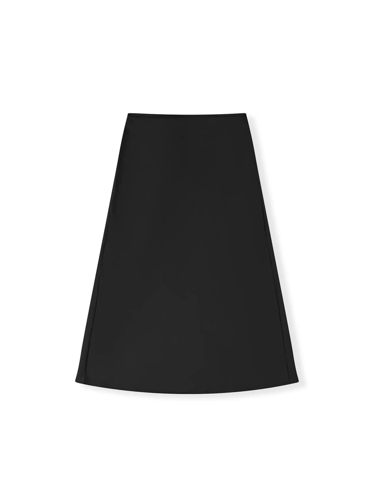 ASOBIO Mid-Rise Satin Maxi Skirt