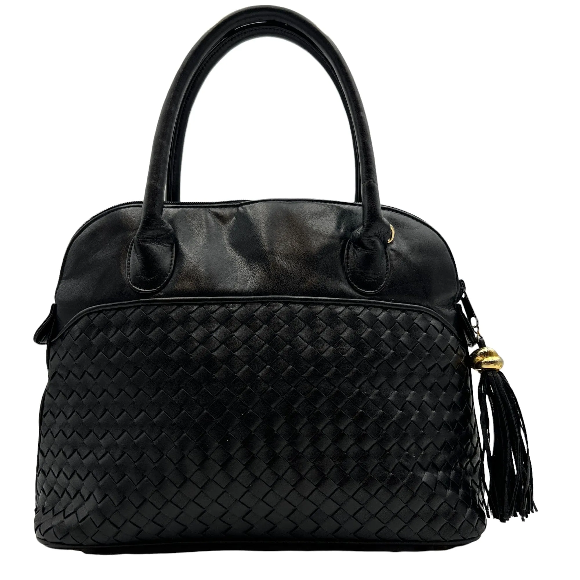 ASPECTS Vegan Handle Bag with Tassel - Black