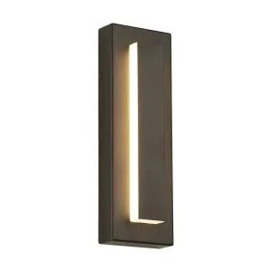 Aspen 15 In. LED Oudoor Wall Sconce 648 Lm 3000K in line fuse Bronze Finish