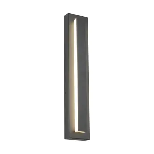 Aspen 26 In. LED Oudoor Wall Sconce 1060 Lm 3000K in line fuse Gray Finish