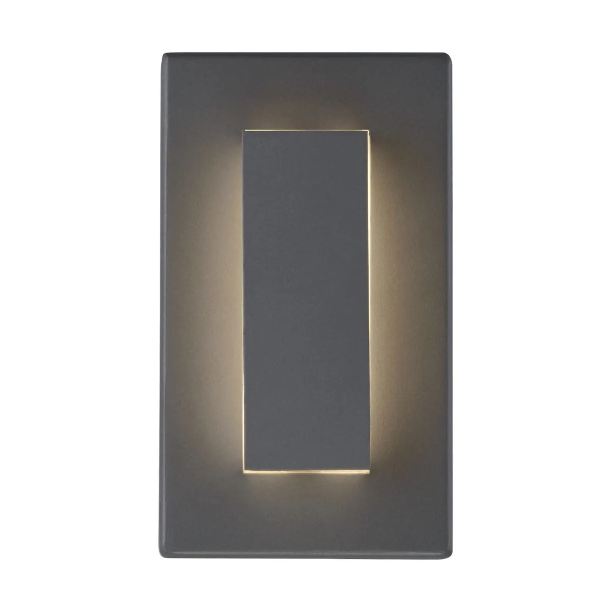 Aspen 8 In. LED Oudoor Wall Sconce 390 Lm 3000K Surge Protection Gray Finish