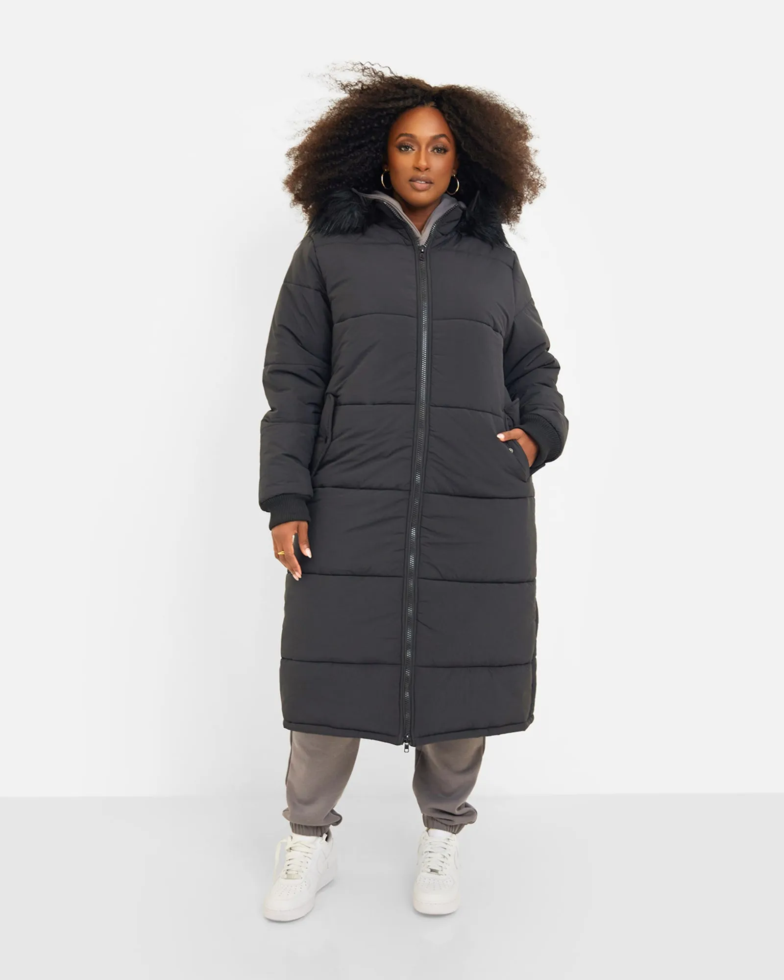 Aspen Hooded Puffer Coat | Black
