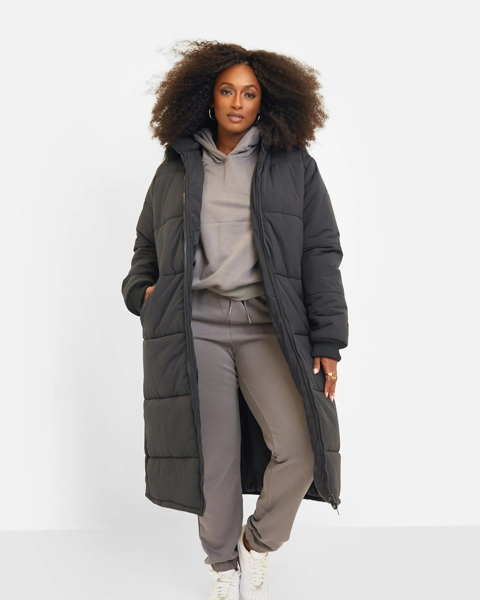 Aspen Hooded Puffer Coat | Black