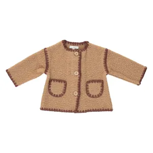 Astrid Baby Coat in Saddle Brown