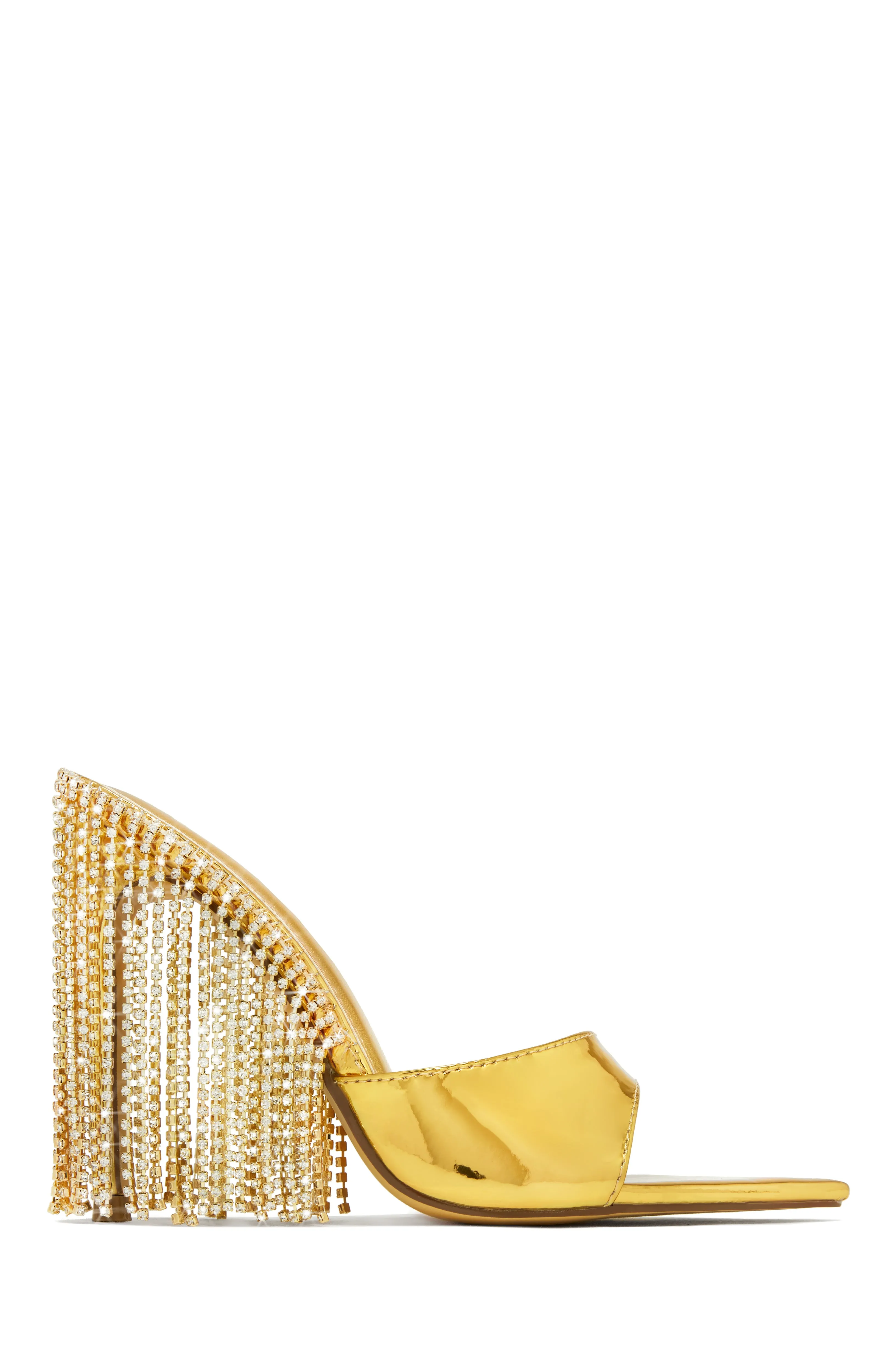 Atelier Dangle Embellished High Heel Mules - Silver