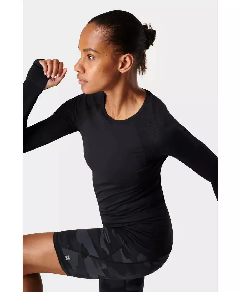 Athlete Seamless Workout Long Sb6547 Black