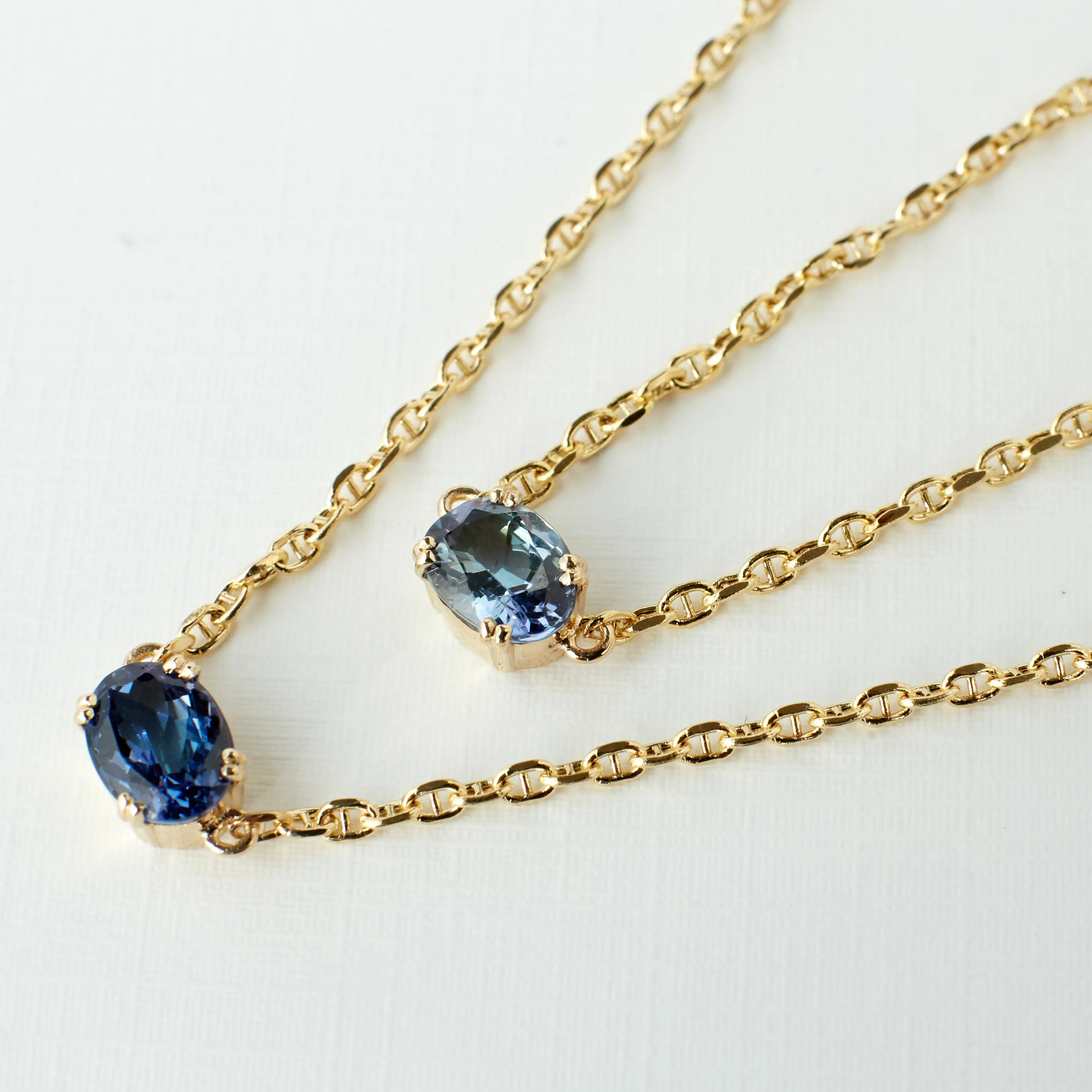 Aurora Necklace - 1.36 Periwinkle Oval Tanzanite
