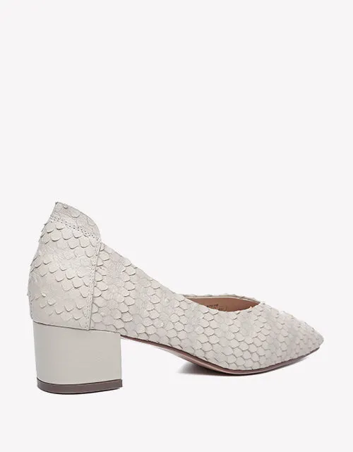Australian Shepherd Leather Low Block Heel Women Sonja