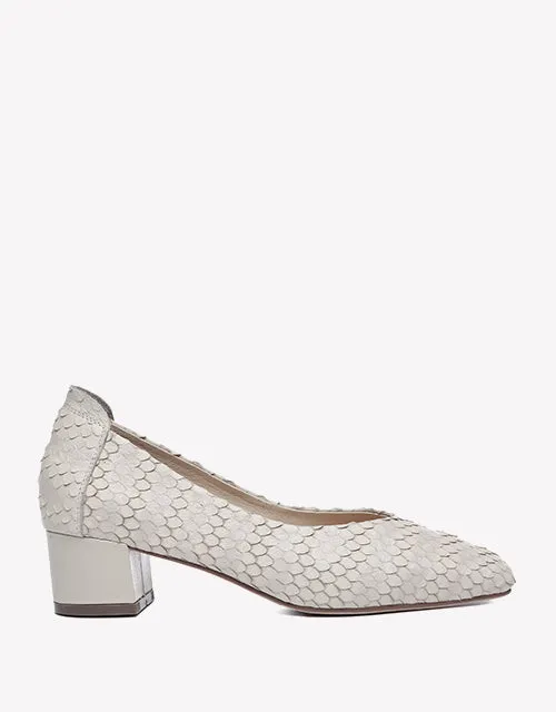 Australian Shepherd Leather Low Block Heel Women Sonja