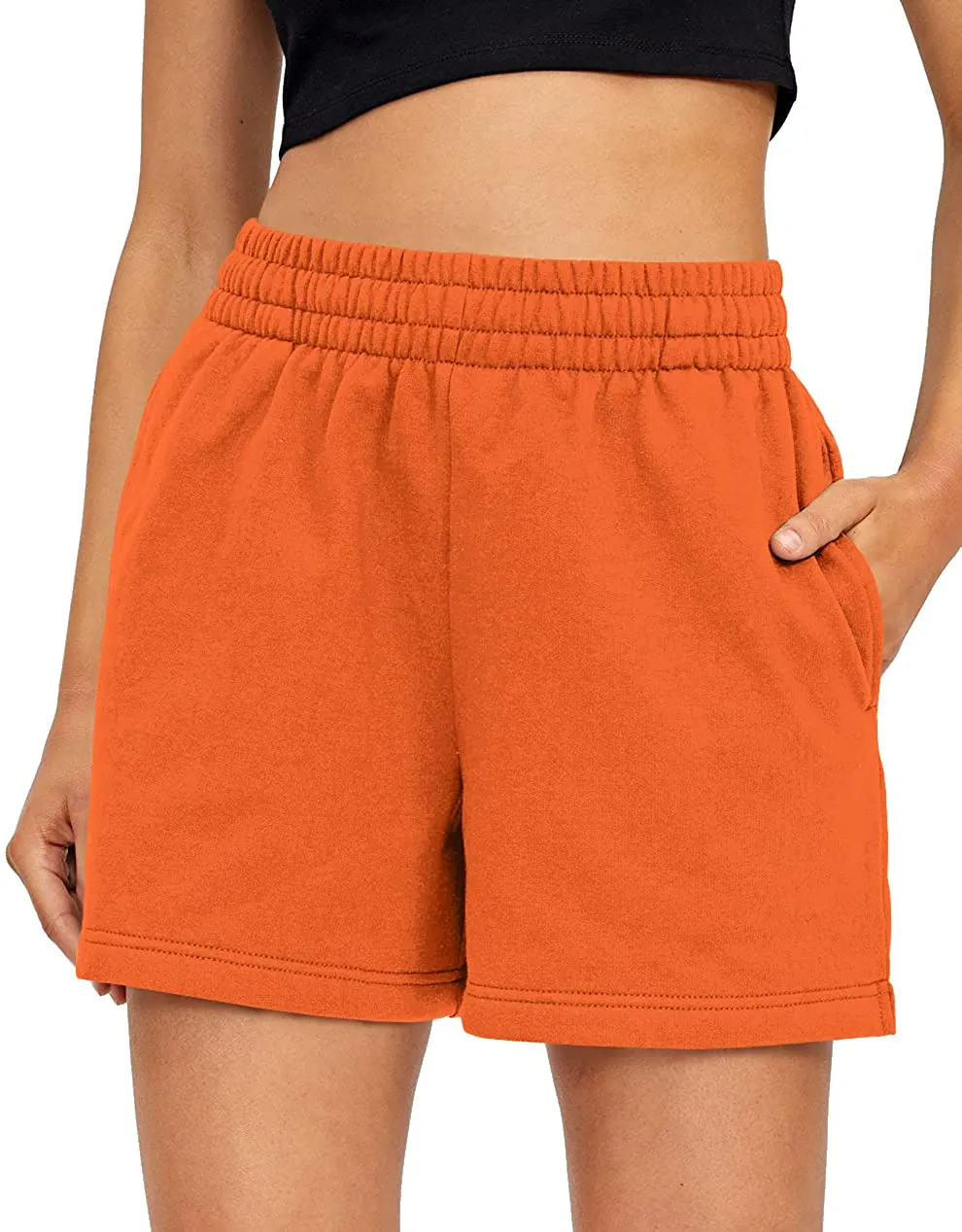 AUTOMET Womens Shorts Casual Summer Drawstring Comfy Sweat Shorts Elastic High Waist Running Shorts Yoga Shorts