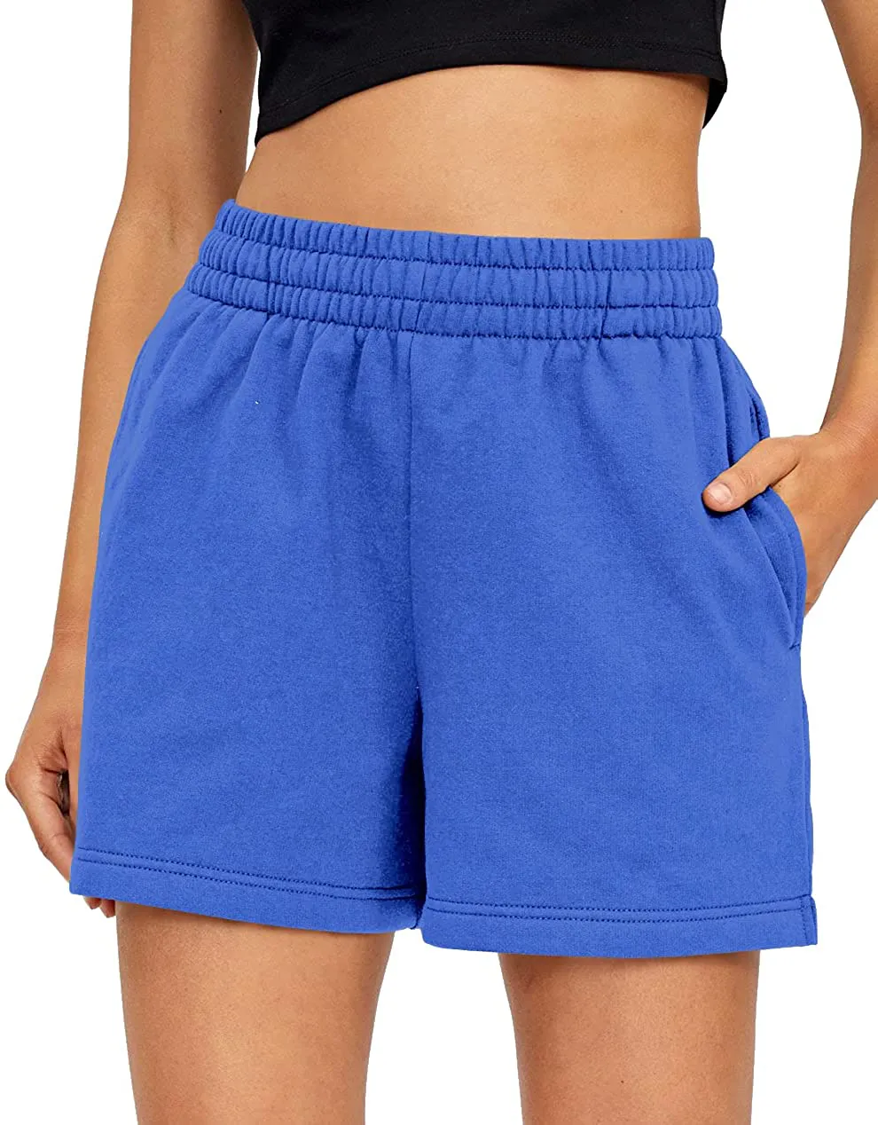 AUTOMET Womens Shorts Casual Summer Drawstring Comfy Sweat Shorts Elastic High Waist Running Shorts Yoga Shorts