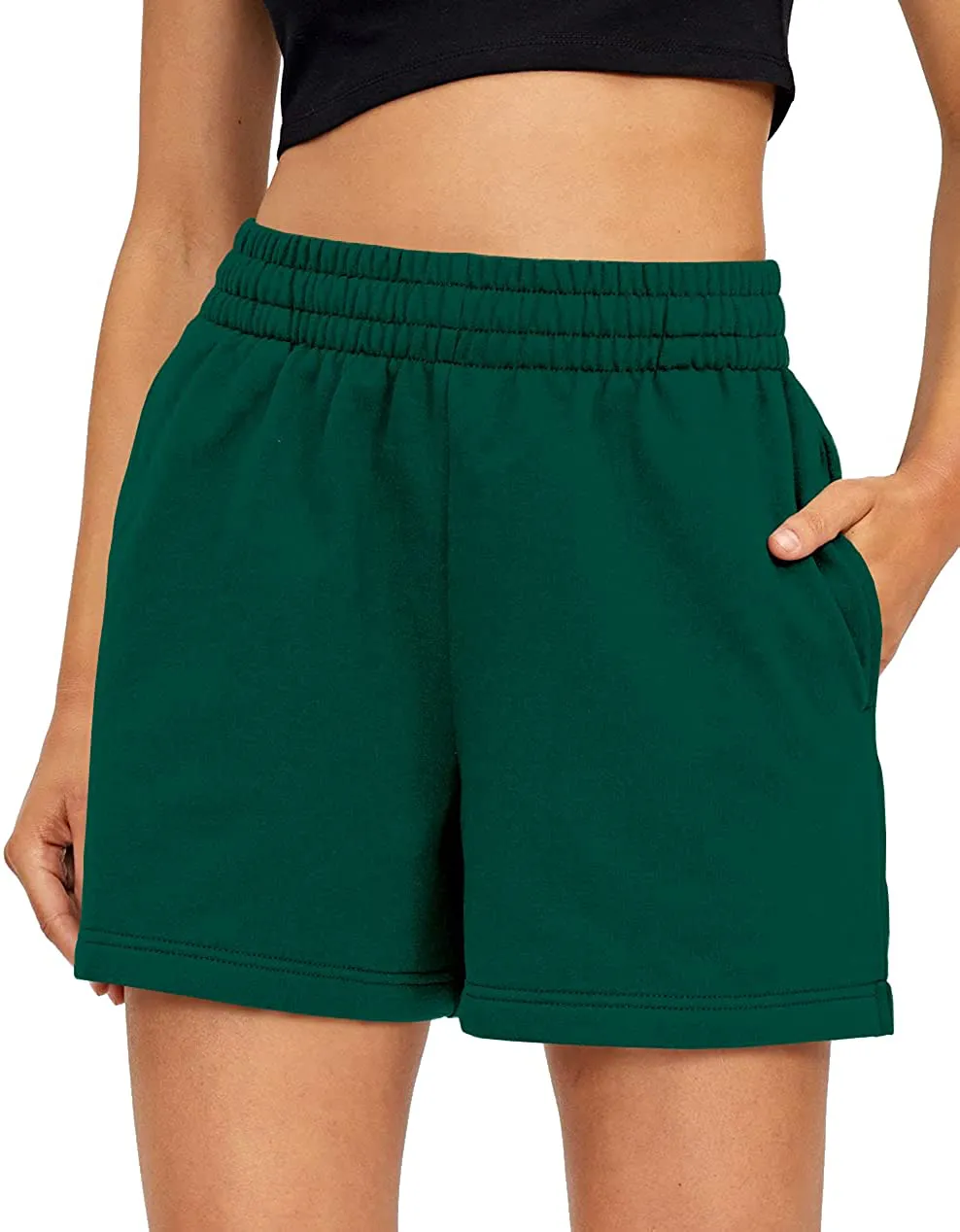 AUTOMET Womens Shorts Casual Summer Drawstring Comfy Sweat Shorts Elastic High Waist Running Shorts Yoga Shorts