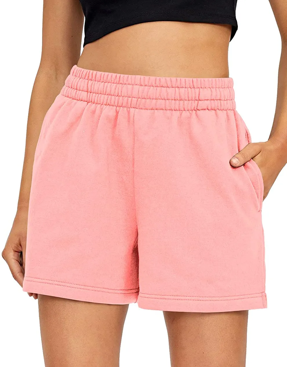 AUTOMET Womens Shorts Casual Summer Drawstring Comfy Sweat Shorts Elastic High Waist Running Shorts Yoga Shorts