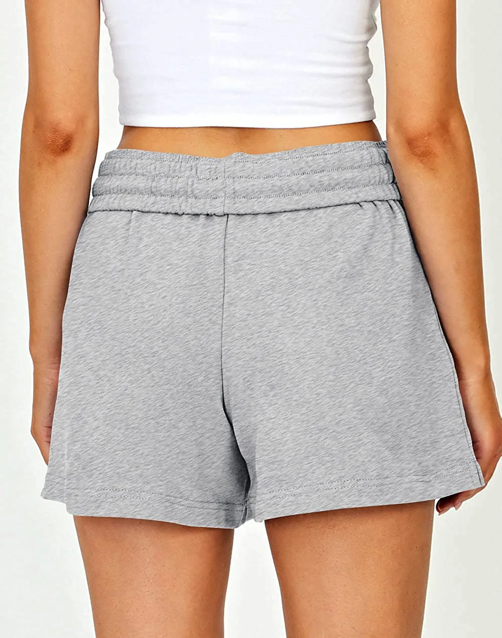AUTOMET Womens Shorts Casual Summer Drawstring Comfy Sweat Shorts Elastic High Waist Running Shorts Yoga Shorts