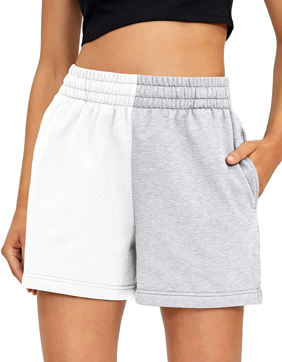 AUTOMET Womens Shorts Casual Summer Drawstring Comfy Sweat Shorts Elastic High Waist Running Shorts Yoga Shorts