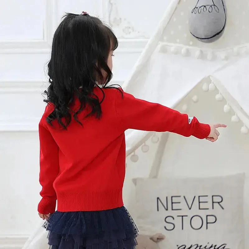 Autumn and winter girls cardigan