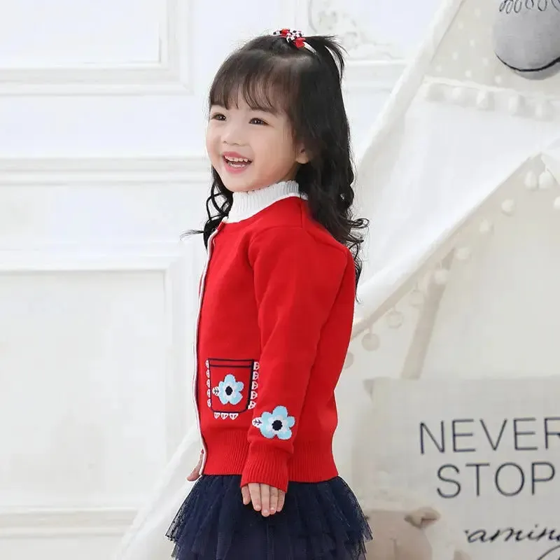 Autumn and winter girls cardigan