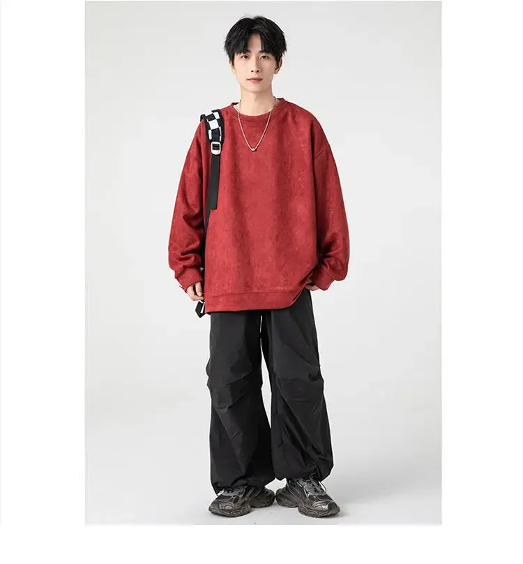 Autumn And Winter Stiff Oversize American Retro Sweatshirt