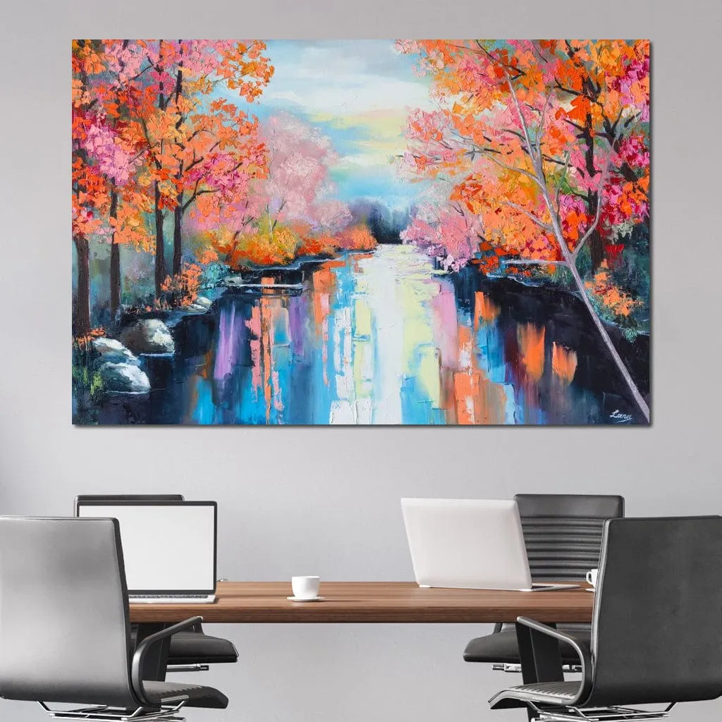 Autumn Stream Pastel