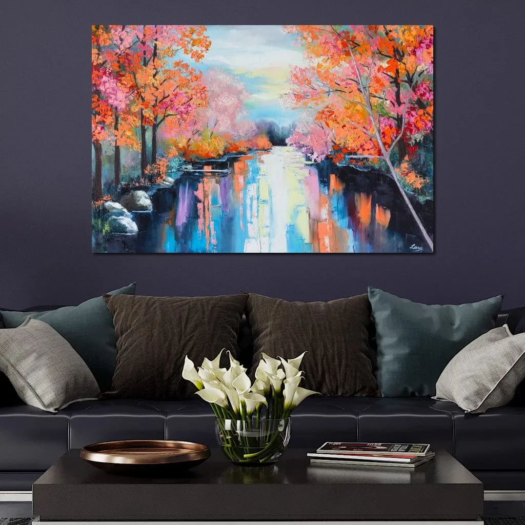 Autumn Stream Pastel