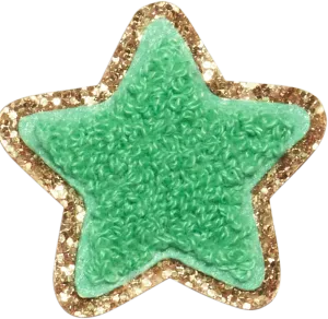 Avocado Glitter Varsity Star Patch