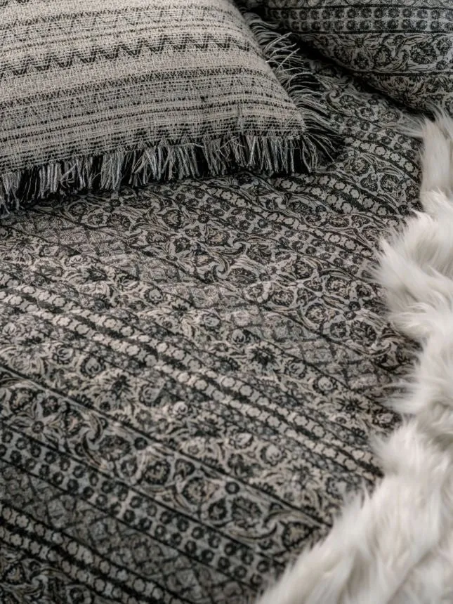 Azar Neutral Quilt Cover Set by Linen House