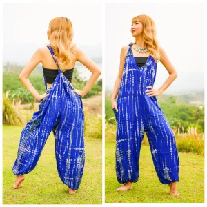 Azure Bliss Racerback Dungarees Jumpsuit Romper