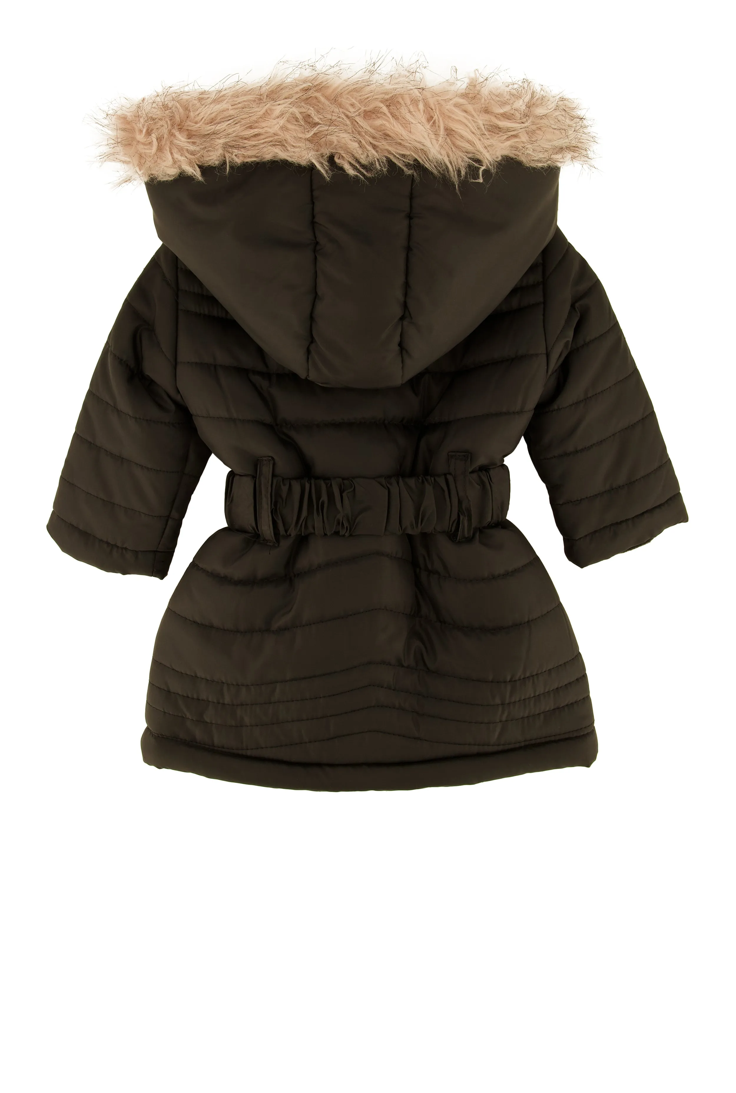 Baby Boys 12-24M Faux Fur Lined Belted Puffer Jacket