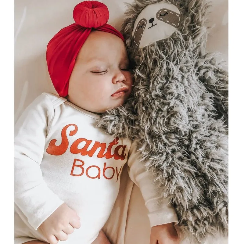 Baby Christmas "Santa Baby" Letter Print Onesie