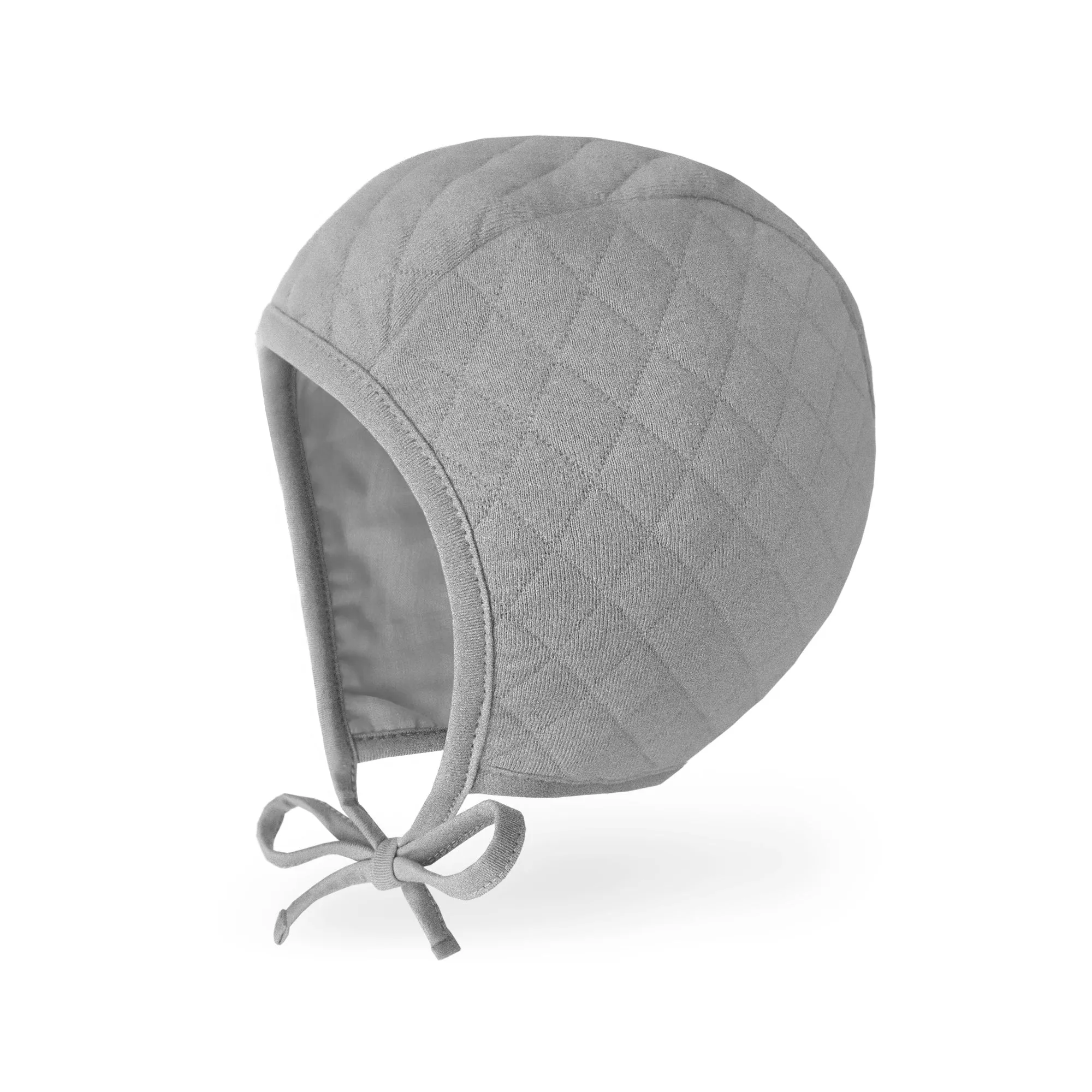 Baby Cozy Quilted Bonnet Cotton Pilot Cap Hat | Pink