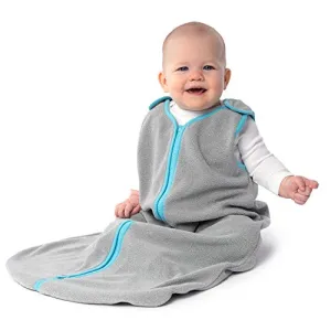 baby deedee Sleep Nest Fleece Baby Sleeping Bag, Gray Aqua, 0-6 Month, 140