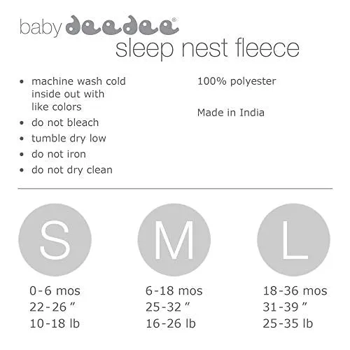 baby deedee Sleep nest Fleece Baby Sleeping Bag, Navy, Medium (6-18 Months)