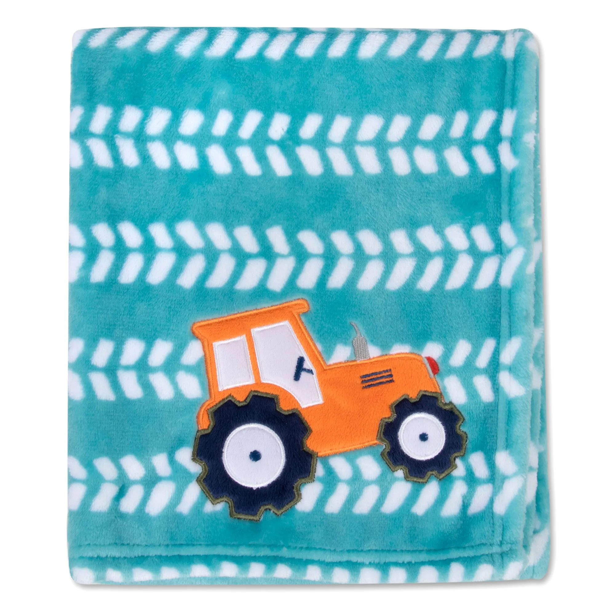 Baby Fleece Blankets 36" x 30" - Tractor Themed