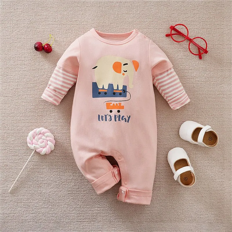 Baby Girl Adorable Cartoon Design Jumpsuits (5 Designs)