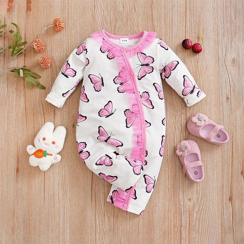 Baby Girl Adorable Cartoon Design Jumpsuits (5 Designs)