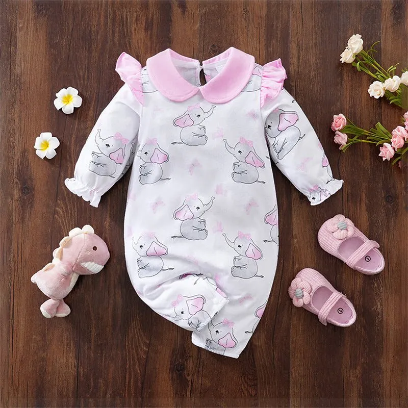 Baby Girl Adorable Cartoon Design Jumpsuits (5 Designs)