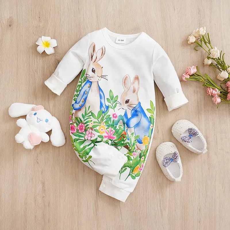 Baby Girl Adorable Cartoon Design Jumpsuits (5 Designs)