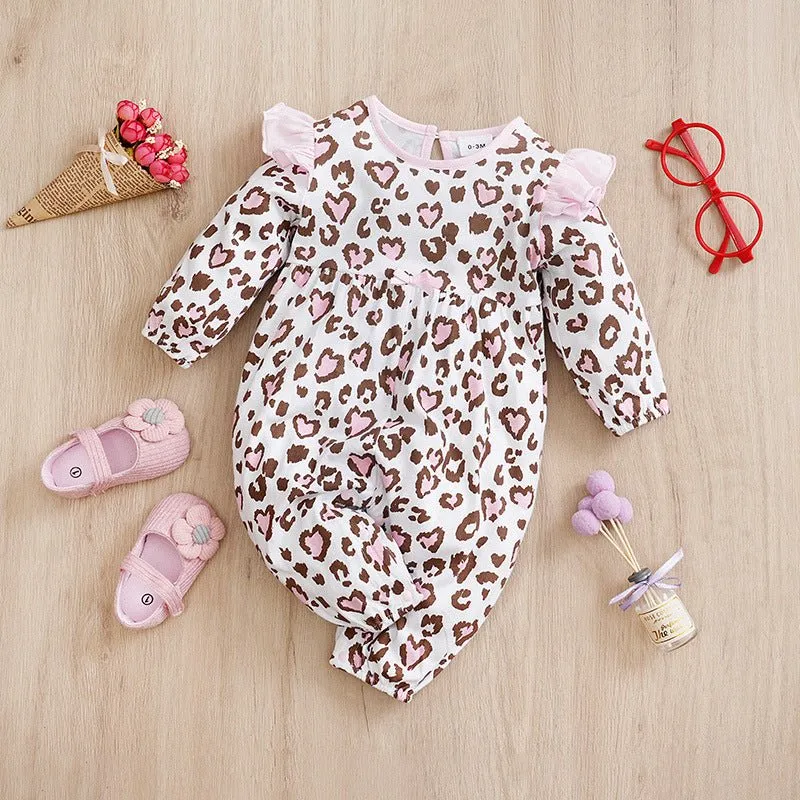 Baby Girl Cotton Cartoon Design Jumpsuits (4 Designs)