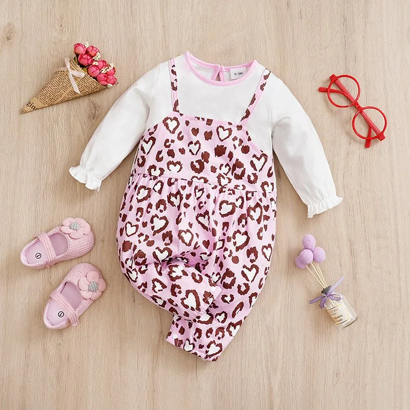 Baby Girl Cotton Cartoon Design Jumpsuits (4 Designs)