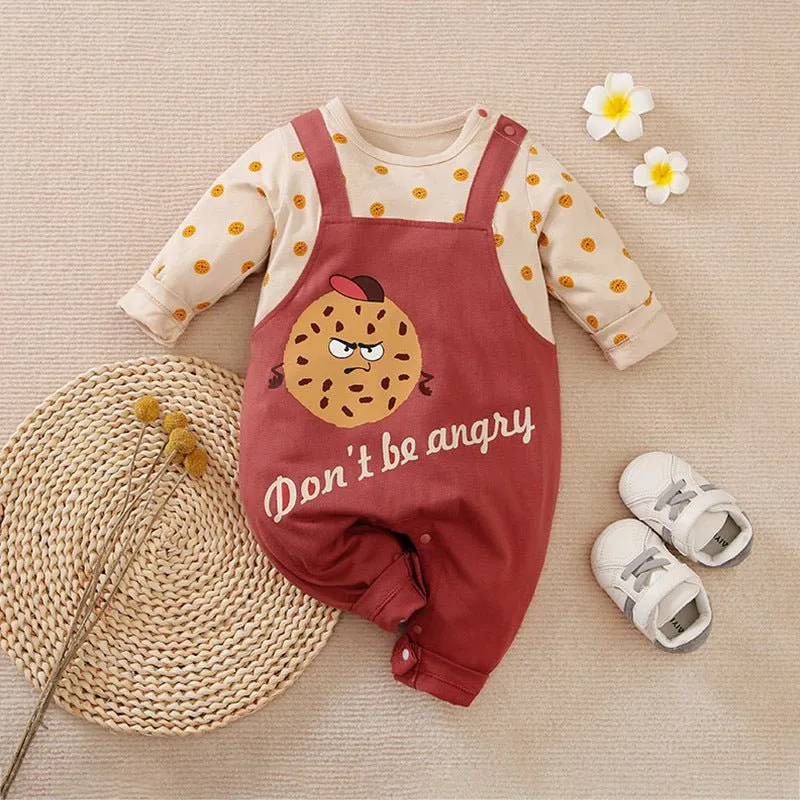 Baby Girl Cotton Cartoon Design Jumpsuits (4 Designs)