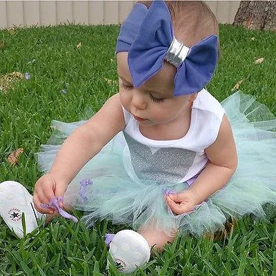 Baby Girls Clothing Set Sleeveless Heart Bodysuit Romper   Tutu Skirt   Headband 3pcs Outfit