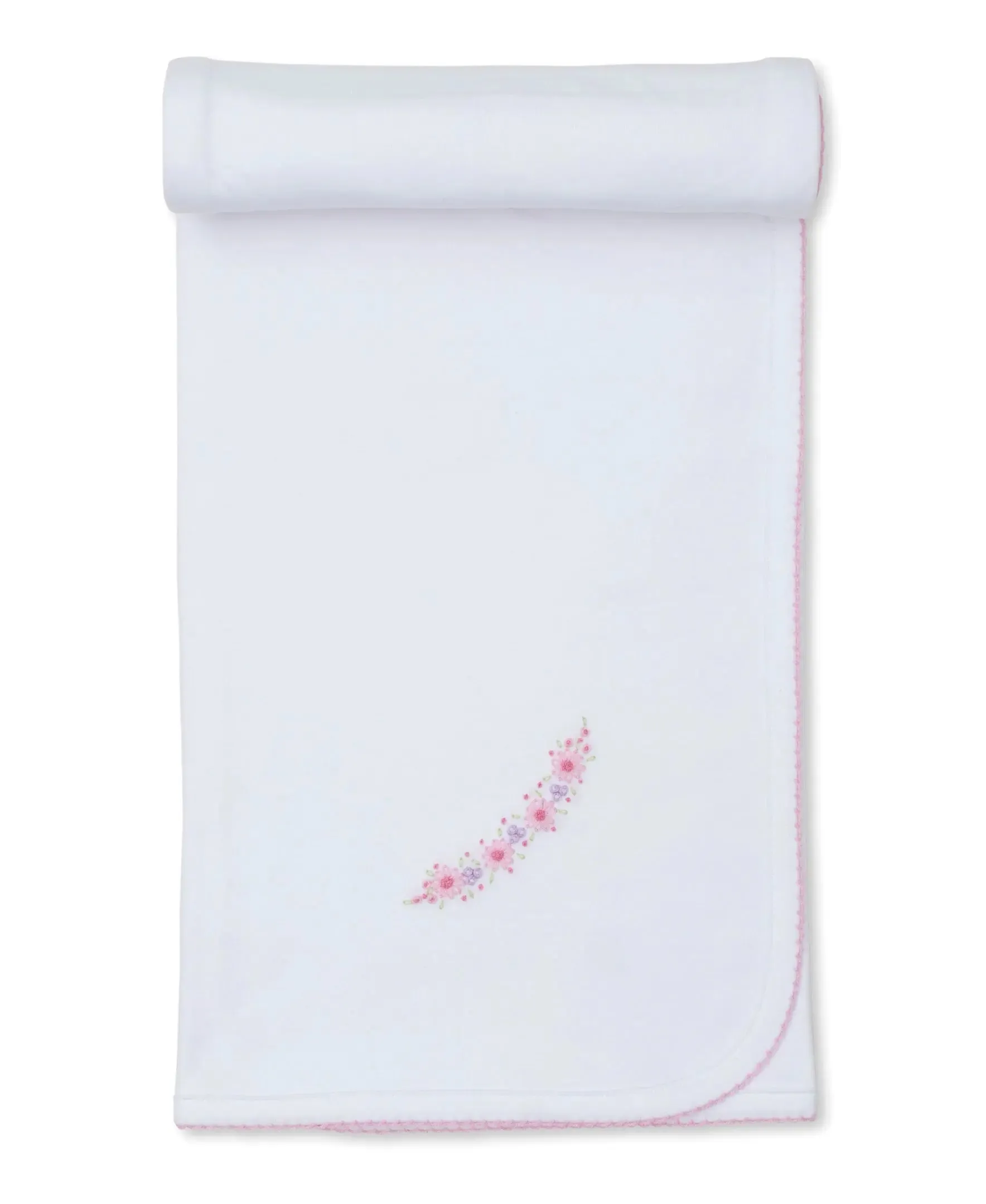 Baby Girls Hand-embroidered Receiving Blanket - Premier Fall Swag