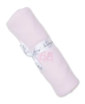 Baby Girls Jacquard Receiving Blanket - Baby Bear Cub