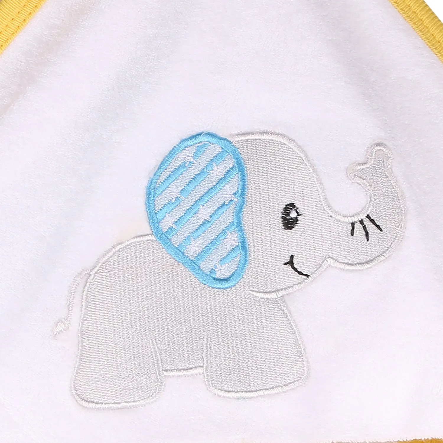 Baby Hooded Towel - Modern Stripes - Yellow/White